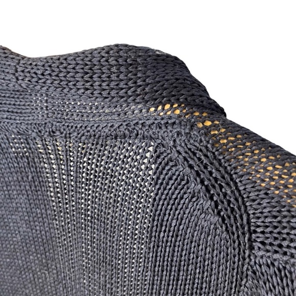 Inhabit Cotton Shawl Collar Open Front Cardigan
Navy Blue Size L Knit - Picture 4 of 5